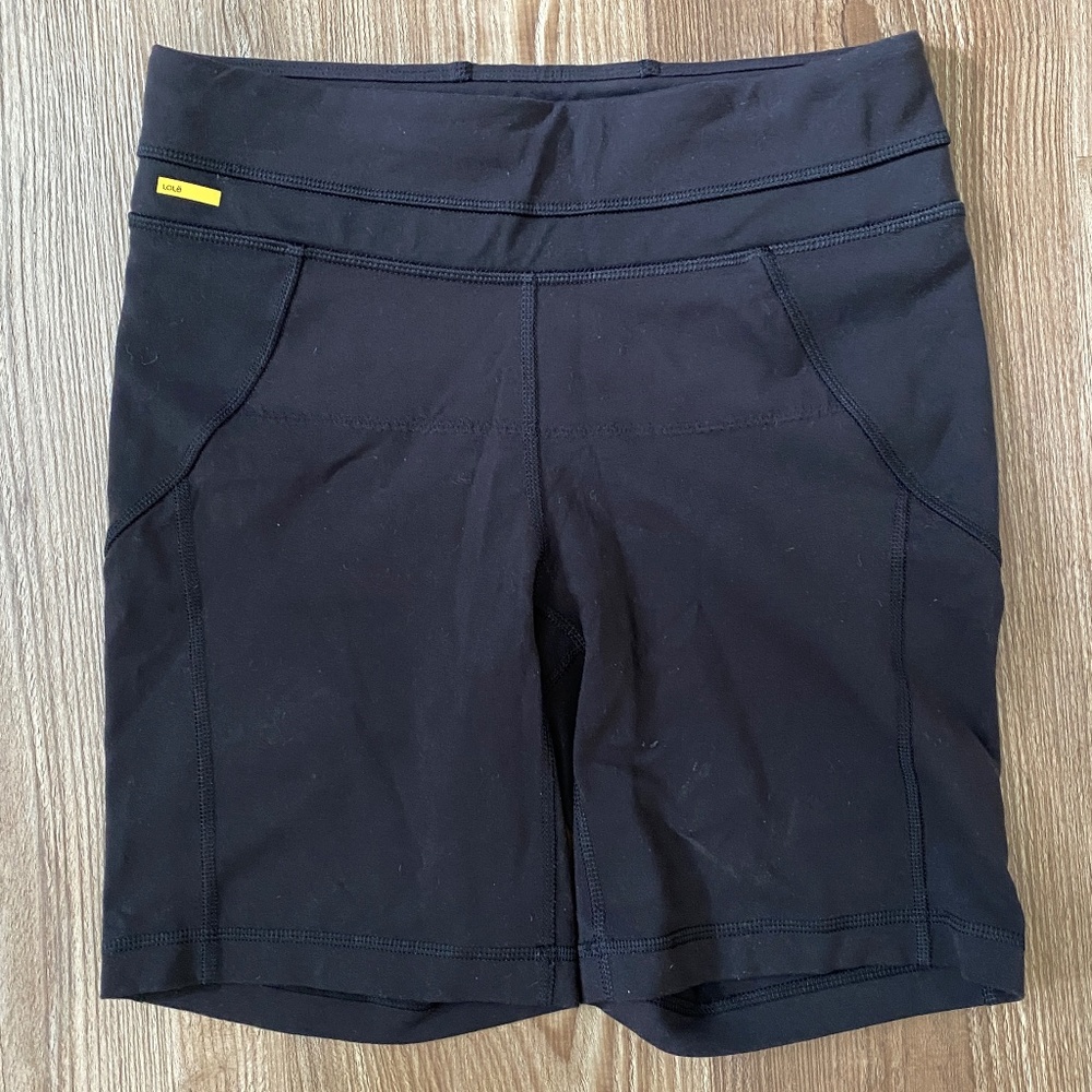 Lole Womens Black Stretch High-Waist Bike Shorts (2 Pairs) - Small
